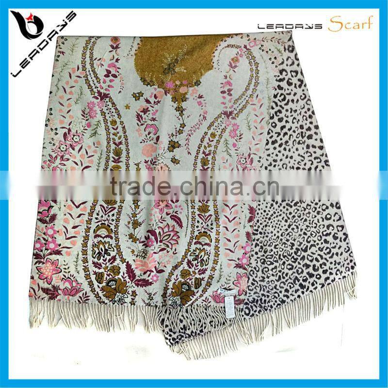 balck and red color tartan plaid indian wool shawl