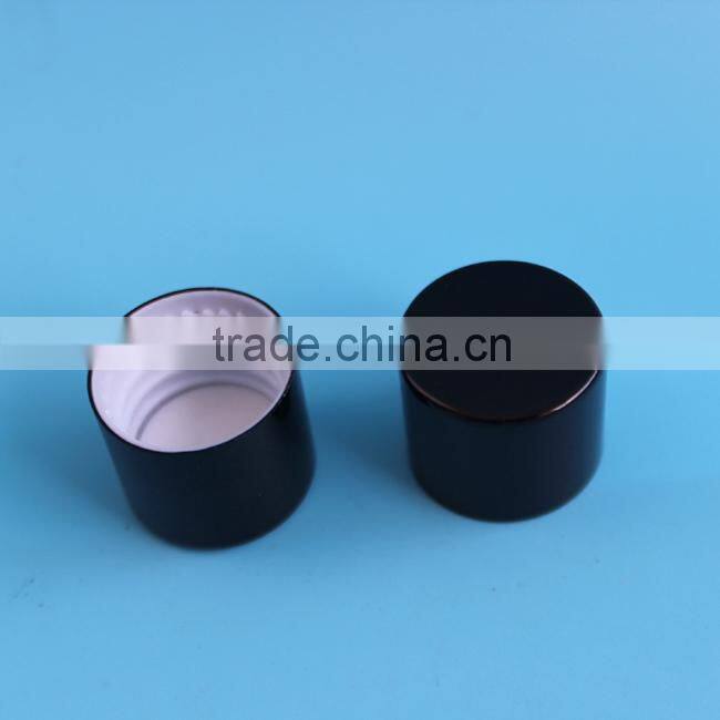 18mm black aluminium cap for glass essential oil bottle