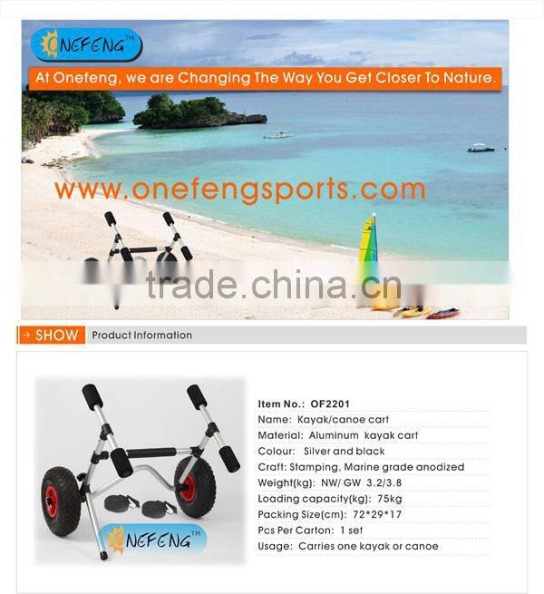 New listing New Aluminum Kayak Jon Boat Canoe Gear Dolly Cart Trailer Carrier Trolley Wheels