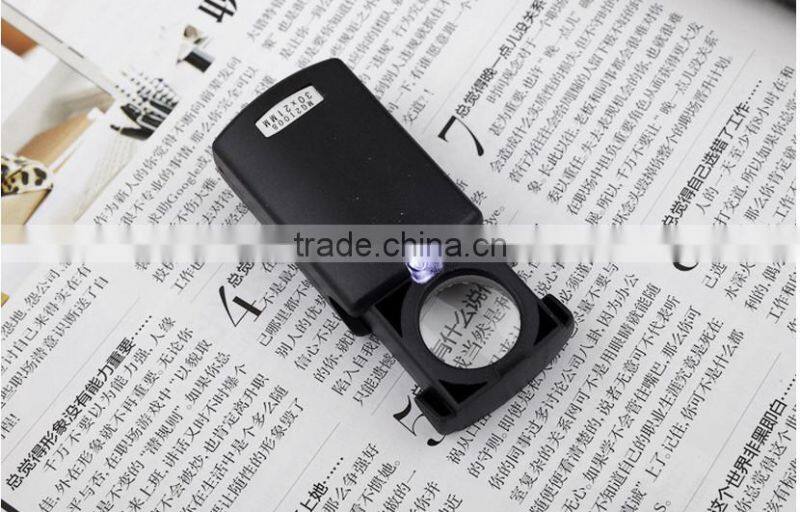 20X -21mm Pull out jewelry magnifier with LED light /led pocket magnifier