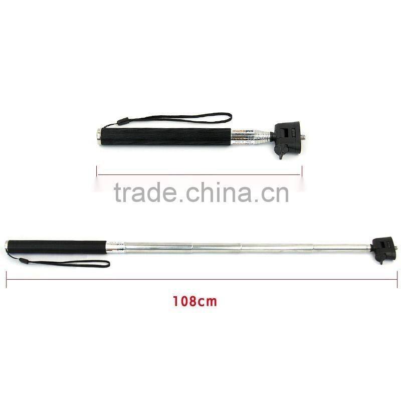 Selfie Extendable Wired Remote Shutter Handheld Selfie Stick Monopod For Phone