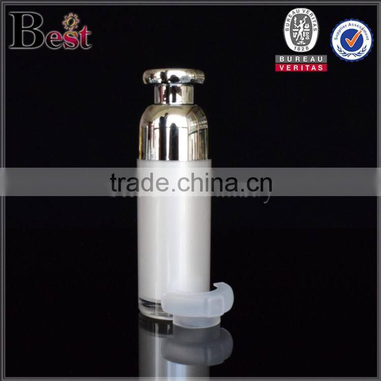 40ml luxury white colored packaging cosmetic bottle