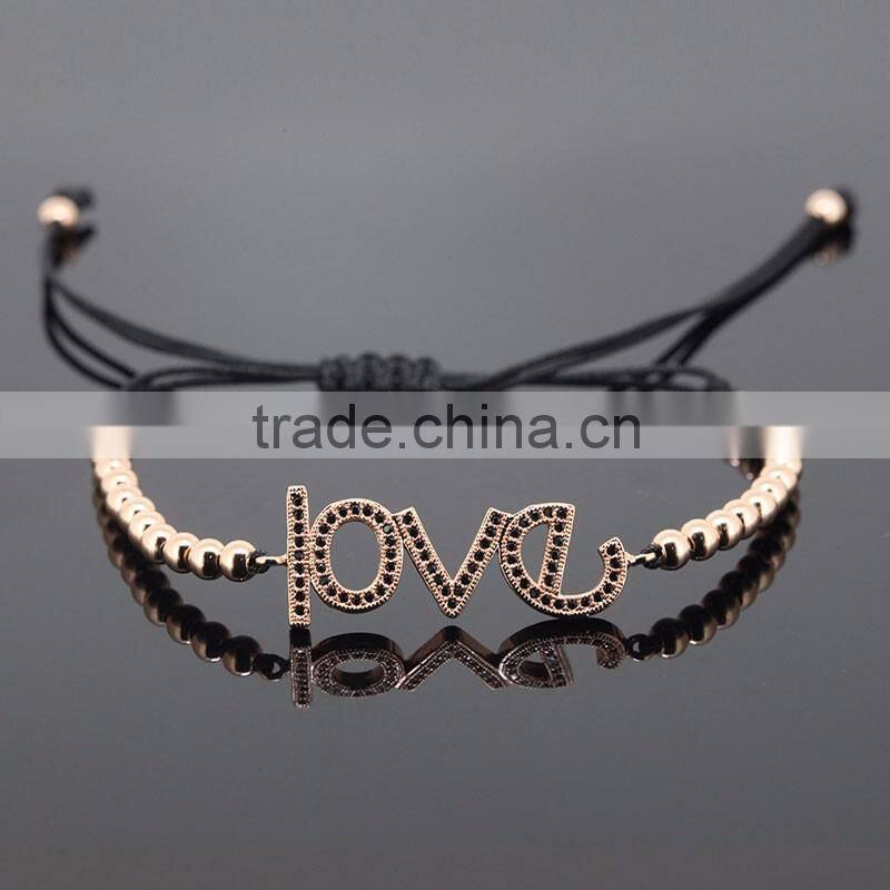 2016 Handcrafted Jewelry 24k New Gold Chain Couple Love Design Beads Boy and Girl Woven Friendship Bracelet