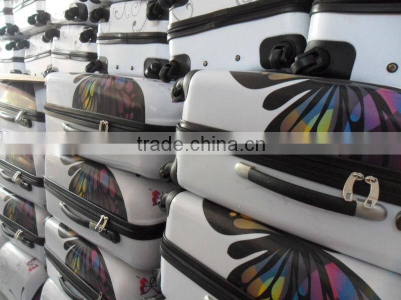 Beauty Butterfly Printing luggag Fashion for Women ABS&PC Carry on luggage Two Size 20'' 24 trolley luggage set for travel