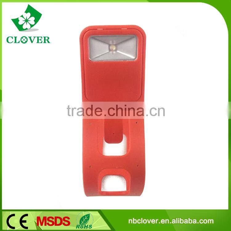2015 new ABS and rubber material flexible 1 led mfga book light