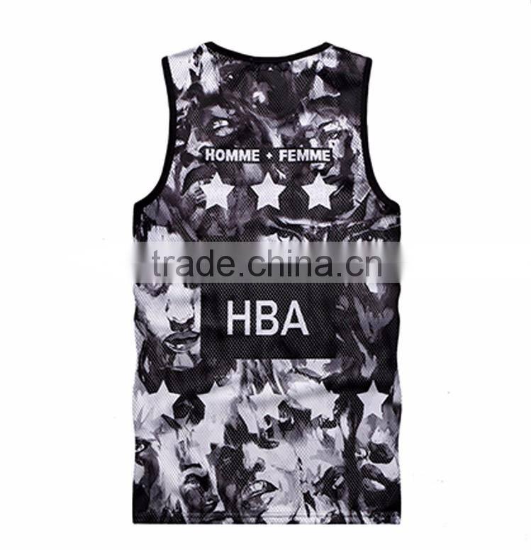 Yingzhong garment 2016 New summer full over sublimation printed vest