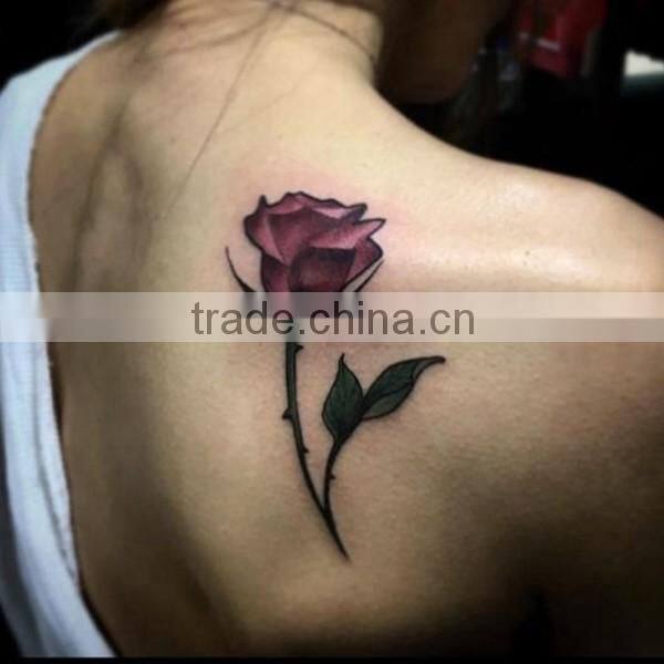 2016 New design high fashion waterproof Valentine's rose tattoo sticker