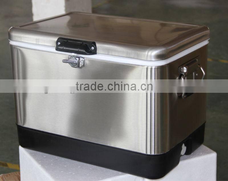 beverage retro metal ice cooler box