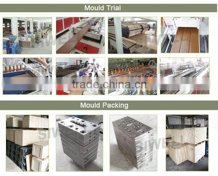 2016 hot sell PVC PE wood plastic garden WPC decking flooring profile extrusion mould/die tool