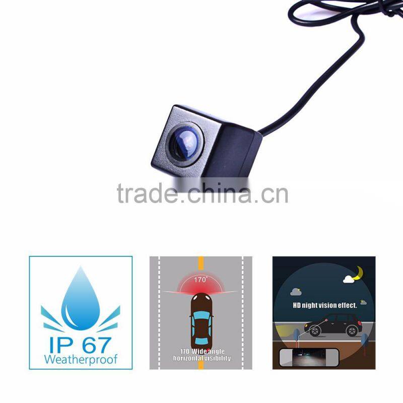 Mini hidden waterproof car rear view camera, reverse car camera with night vision for all the cars
