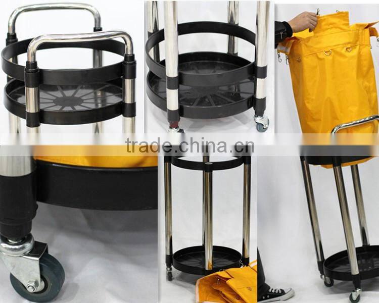 Removable Hotel New Develop Housekeeping Linen Hand Service Cart Trolley