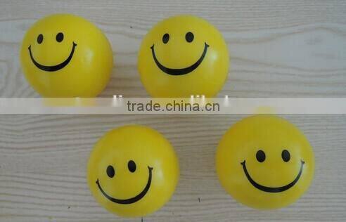 custom printed pu anti stress ball with smile