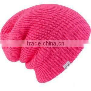 Black Cheap Wholesale Custom Pom Unisex Slouch Beanie Hat