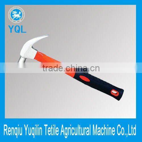 American style claw hammer with fiber handle