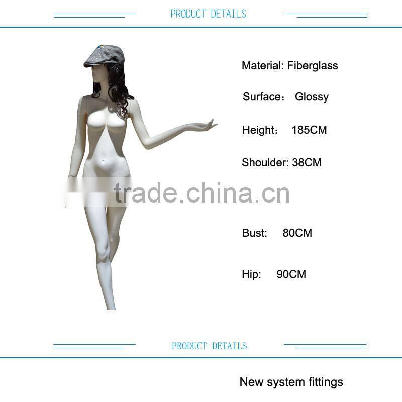 Fashion retail shop custom glossy bust torso female mannequin