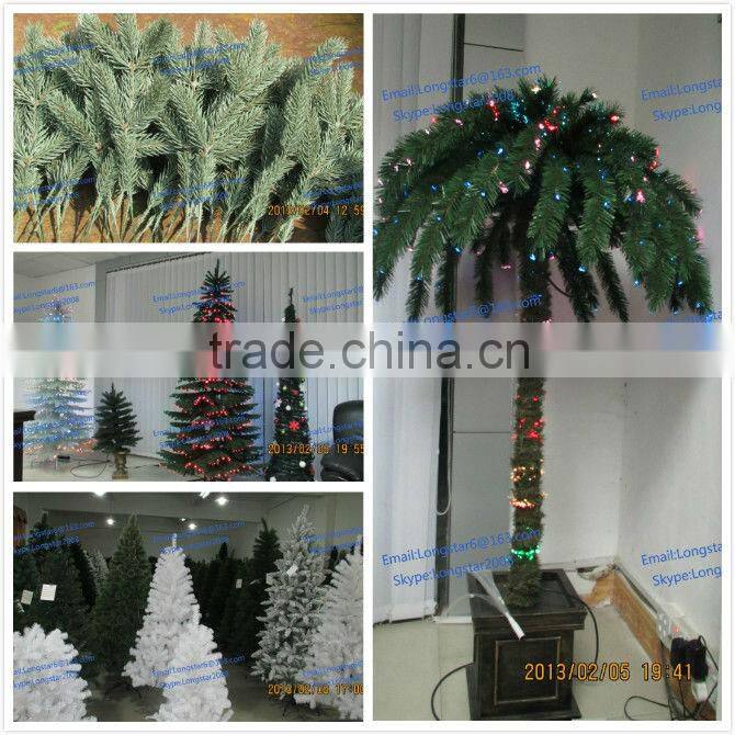 Artifical PVC Pine Needle With cashmere Used For Making Artifical Christmas Tree