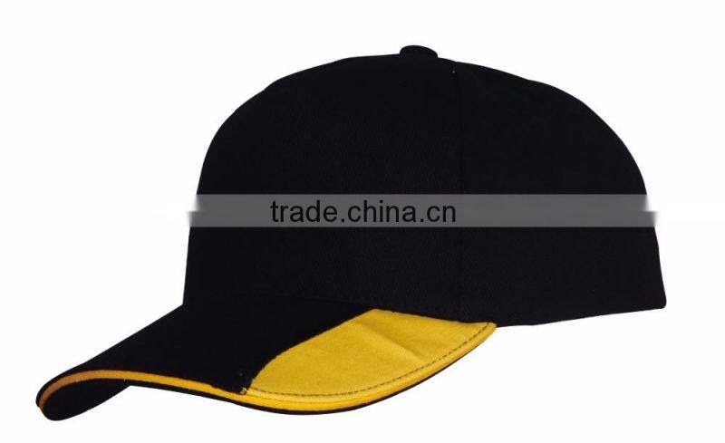 5 PANEL SANDWICH CAP WITH EMBROIDERY COMBINATION PEAK