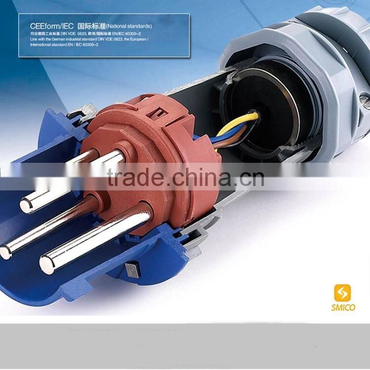 CEE 4 pin industrial electrical plugs and sockets.connectors