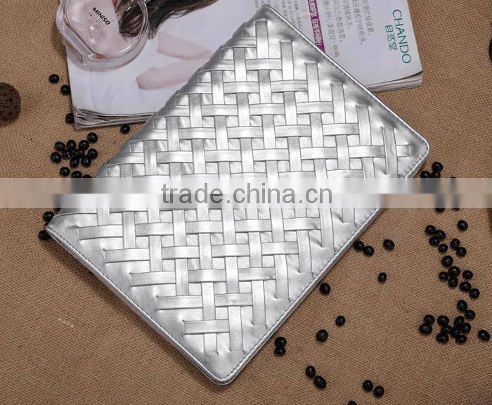 Hot For iPAD Air 2 Case Leather Cover Case Wallet Grid Texture Skin Case With Stand