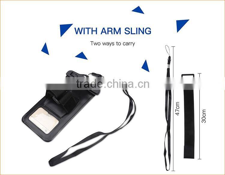 2016 popular high evaluation durable waterproof phone bag pvc case for cell phone
