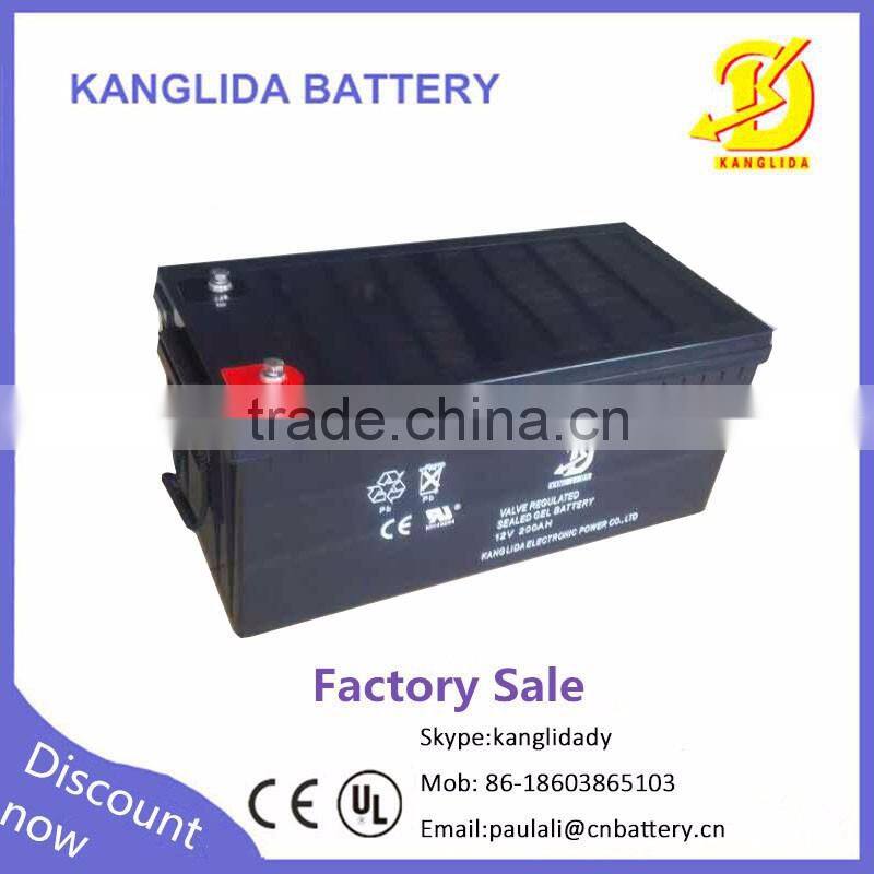 12v200ah sealed lead acid battery with 16 years manufacturer experience