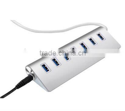 New High-Speed Aluminum 7 Ports USB 3.0 HUB for Macbook PC