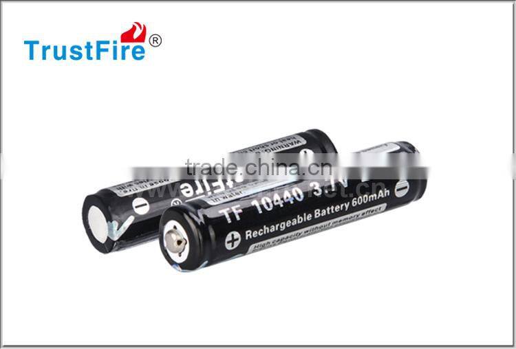 Trustfire 600mAh 10440 3.7v Protected Li-ion Rechargeable Battery with PCB