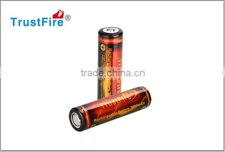 Alibaba express wholesale TrustFire li-ion battery rechargeable 3.7v 18650 3000mah for led torch
