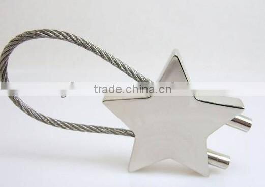 Wholesale fashion beautiful new design cheap star shape starfish keychain