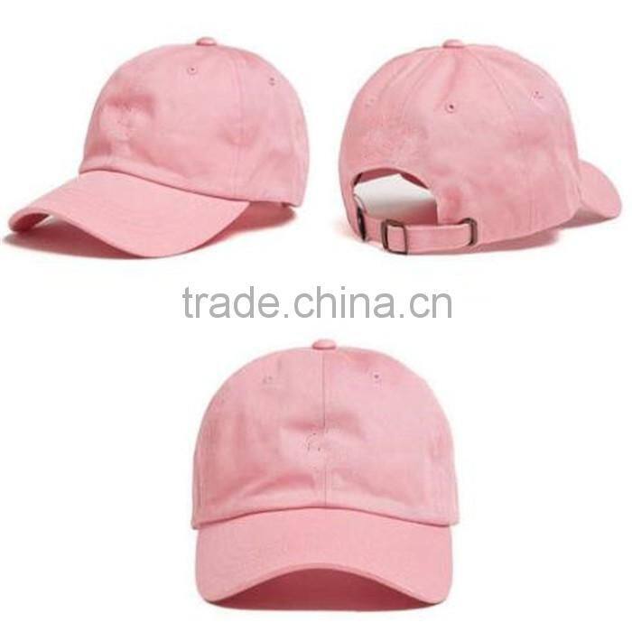 6 panel unstructed baseball cap, metal buckle dad hats with your custom logo