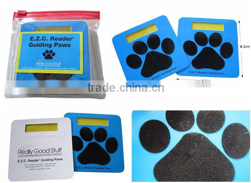 Custom school Reading focus card with velvet coating picture