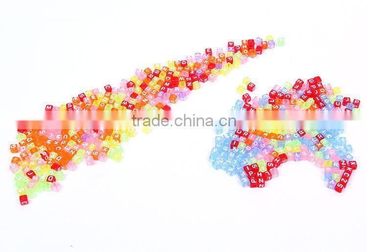 wholesale kids square lucite loose acrylic letter alphabet beads