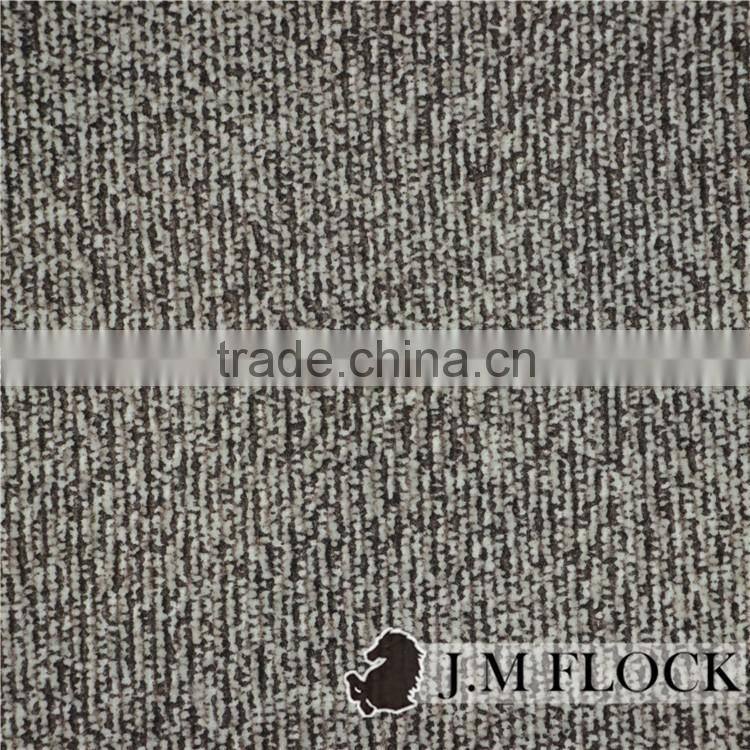 Professional manufacture textile fabric printed polyester flock fabric from china