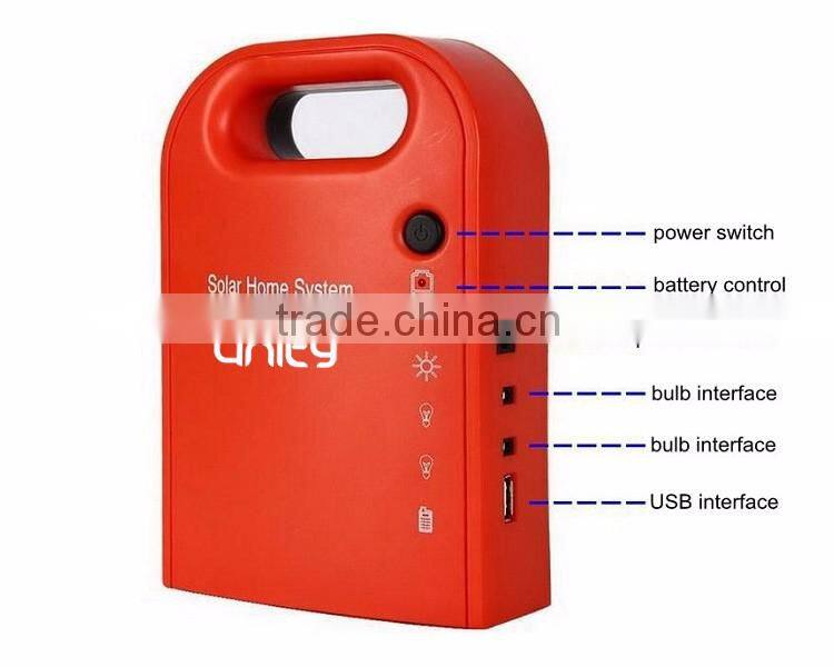 Compact Solar Home Lighting Kit 5W Panel Solar Energy Kit for House