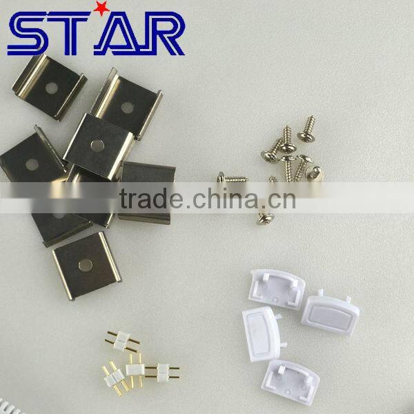 Blister packing 30cm Aluminum LED Bar RGB 5050 12V IP20 4.5W + 24keys RGB IR Remote controller + 12v adapter + Accessories