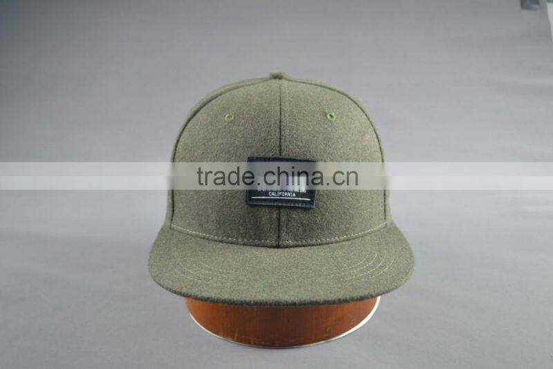Custom military flat brim fitted caps