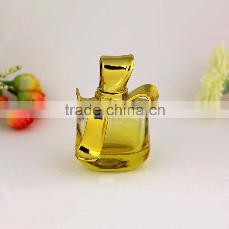 fashion design flower shape pump sprayer cap 20ml crystal perfume glass bottle for personal care