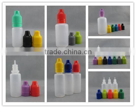trade assurance supplier 10 ml PE e-liquid dropper bottle for electric cigarette