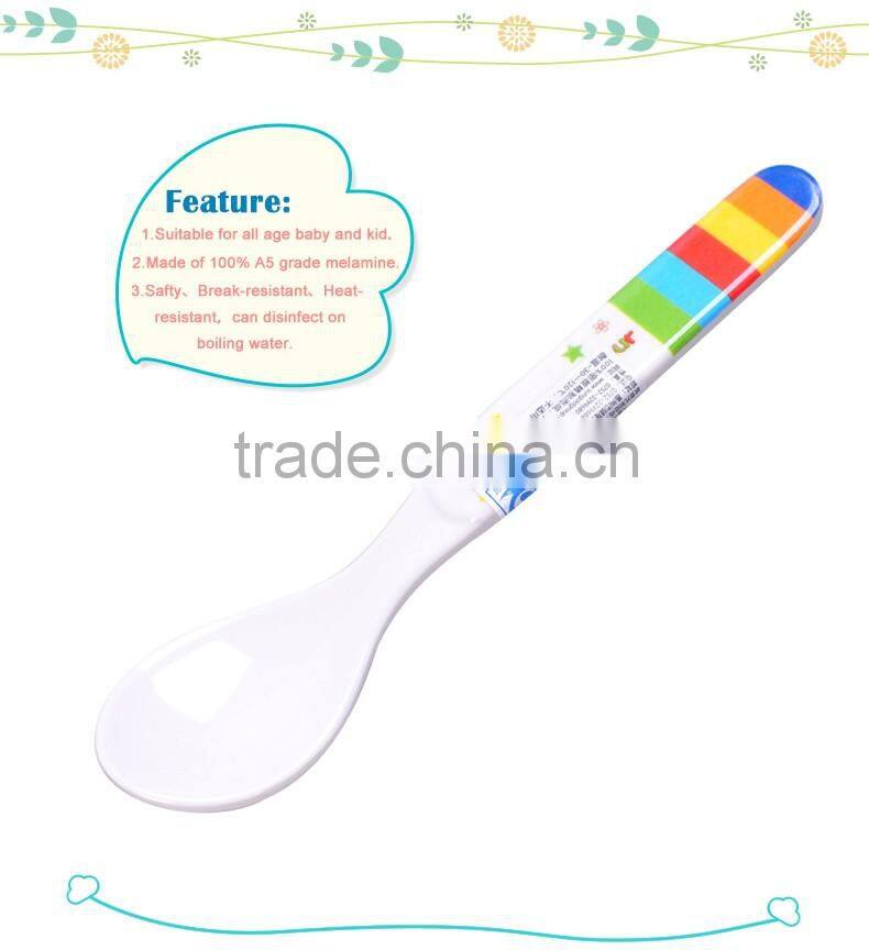 2016 High Quality Lovely Kids Feeding Spoon Cartoon Rainbow Series