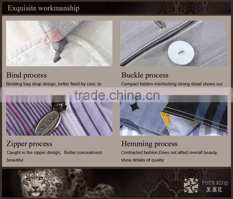 2013 new nantong foursix luxury 100% cotton reactive dye 40s home textile duvet cover pillow 3d bedding set and 3d cotton fabric