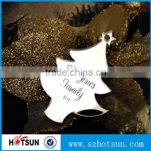 Custom cutting acrylic deer Clear acrylic Chrismas tree ornaments