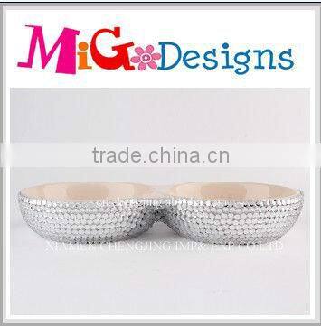 Wholesale Direct Factory Produce OEM Decor Art Gift Crystal Ceramic Pet Salad Bowl
