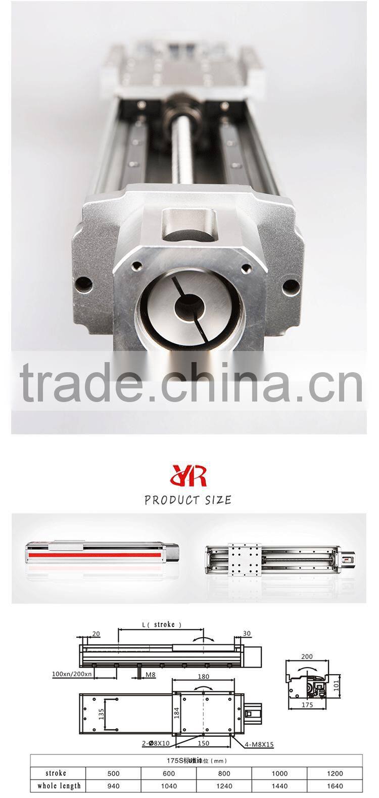 180kgs Load Capacity Heavy Load Multi Axis Industrial Robot Arm Motorized Linear Stage YR-175S