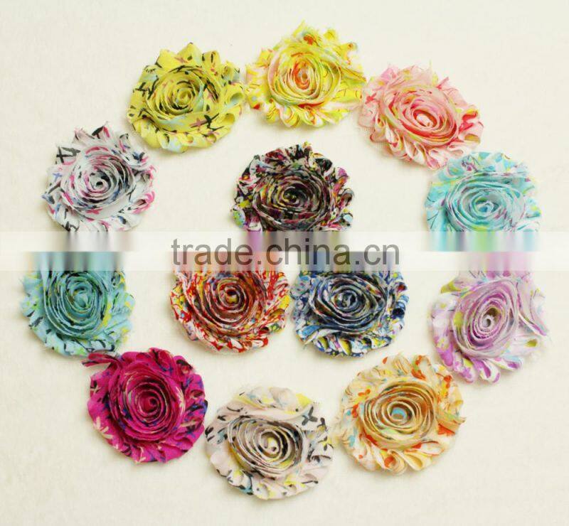 3 inches chiffon lace trim flowers for wedding decorate