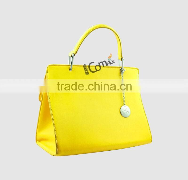 Brush nickel custom solid round metal handbag pendant