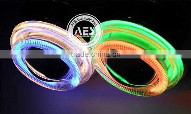 NEWEST!Integrated structure double angel eyes bi-xenon projector lens,all in one for headlight