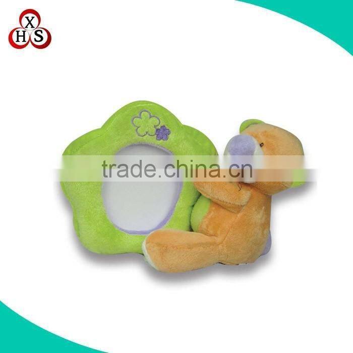 Custom funny baby soft plush teddy bear photo frame