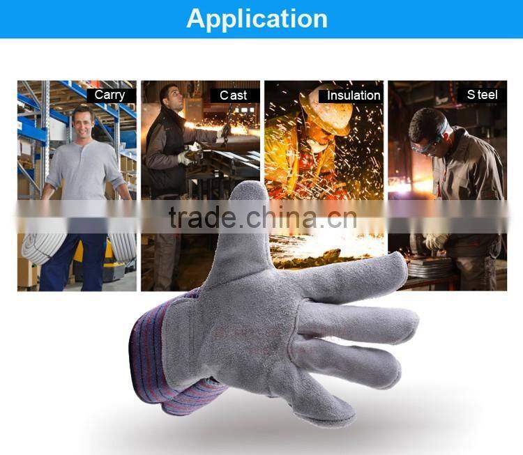 Custom logo winter cheap leather industrial gloves
