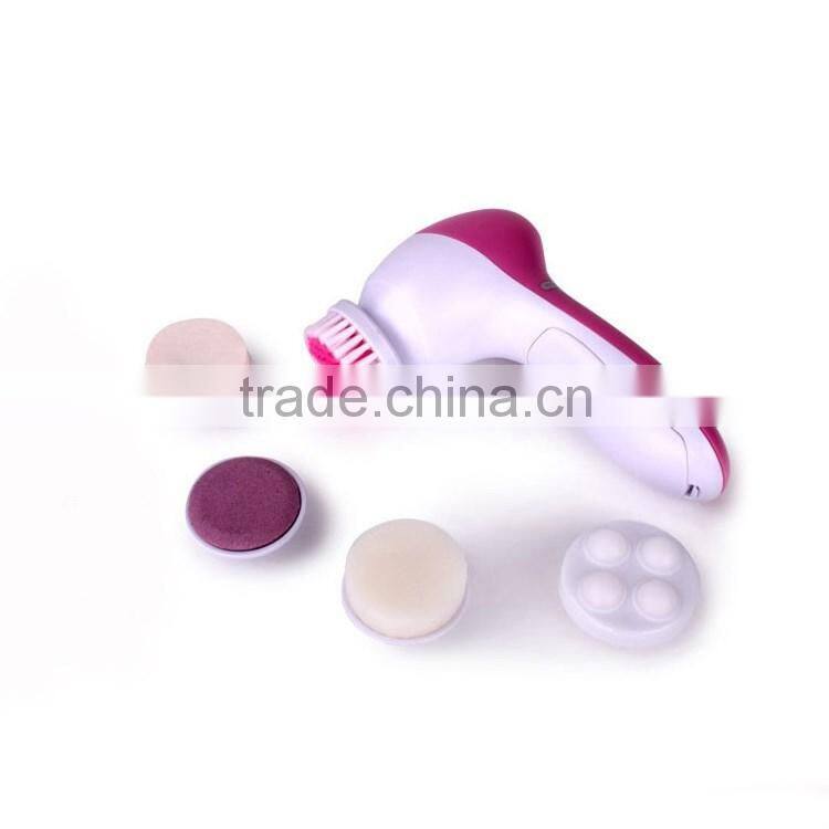 Hot sell multifuncition 5 in 1 Face Beauty Massager Facial Cleansing Brush