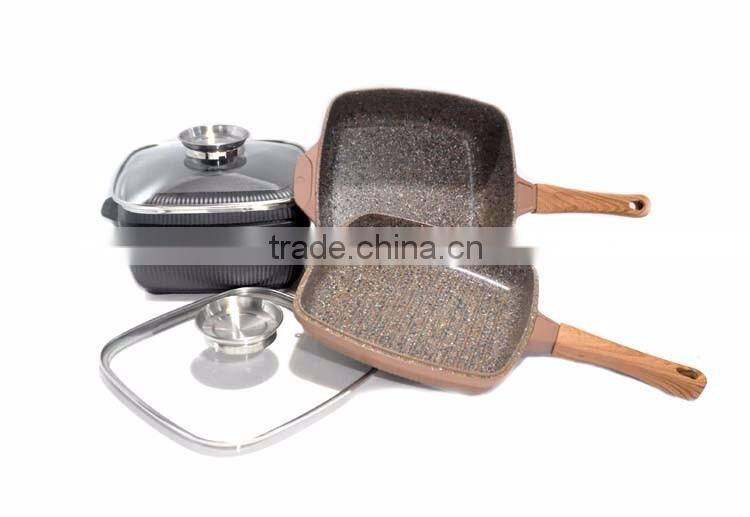 Hot Selling Multifunction Double Pot Set Non-stick Cookware Set Frying Pan